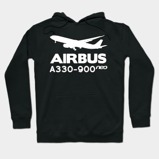 Airbus A330-900neo Silhouette Print (White) Hoodie